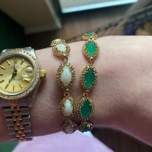 Gold Kendra Scott Jana Bracelet with White Stones✨